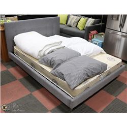 SHOWHOME: DOUBLE BED FRAME, COMES WITH MATTRESS