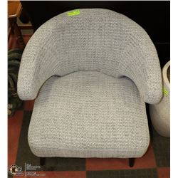 SHOWHOME BEIGE & GREY SIDE CHAIR 28" WIDE