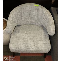 SHOWHOME BEIGE & GREY SIDE CHAIR 28" WIDE