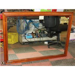 SOLID WOOD FRAMED MIRROR  44" X 33"  W/ DODGERS