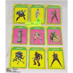 SHEET OF VINTAGE STAR WARS CARDS