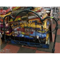 ORNATE METAL & BRASS QUEEN SIZE HEADBOARD & FRAME