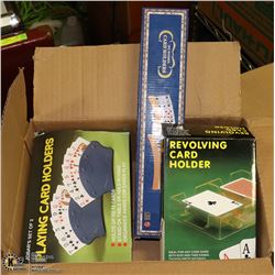 2 CARD HOLDERS AND ROTATING CARD CADDY