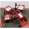 Image 1 : LOT OF 2 FLOOR BASE WORK LIGHTS RED IN COLOR