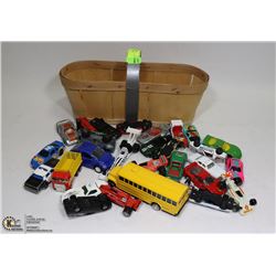 BASKET OF TOY CARS