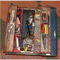 METAL TOOLBOX FULL OF TOOLS
