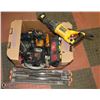 Image 1 : BOX OF POWER TOOLS DEWALT SAWMILL, SKILL SAW,