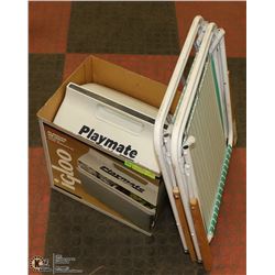 IGLOO PLAYMATE ICE CHEST AND 2 COLLAPSIBLE LAWN