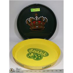 TUBORG AND BAVARIA BEER SERVING TRAYS