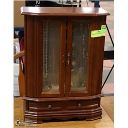 JEWELLERY CABINET AND CONTENTS