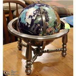 EARTH GLOBE, 3 LEG METAL STAND