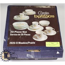 NEW CORELLE EXPRESSIONS 20 PIECE DINNER WARE SET