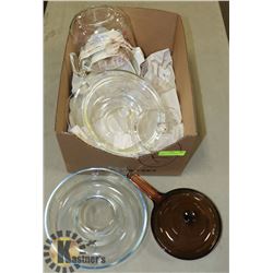 CORNING / PYREX- ASSORTED 12 PIECES