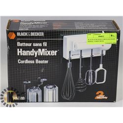 BLACK & DECKER CORDLESS HAND MIXER, COMES WITH