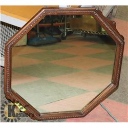 VINTAHE HEXAGON SHAPED WALL MIRROR