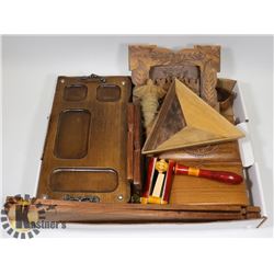 DECORATIVE WOOD- BOX OF 12 PIECES