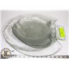 Image 1 : VINTAGE GLASS FISH PLATE SET WITH SERVING PLATTER