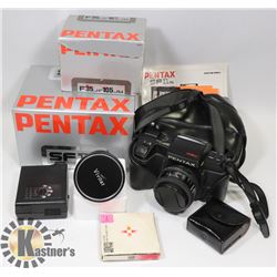 PENTAX SF1 35 MM CAMERA WITH ADDITIONAL LENSES,