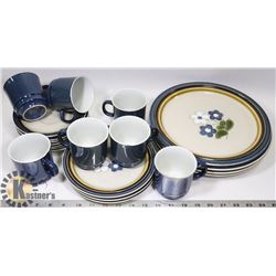 STONEWARE DISH SET- 21 PIECES