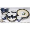 Image 1 : STONEWARE DISH SET- 21 PIECES