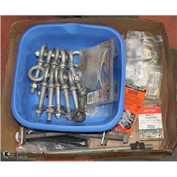 LARGE BOX FULL OF NEW HARDWARE - BLUE