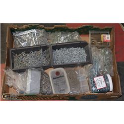 LARGE FLAT OF NEW SORTED HARDWARE -
