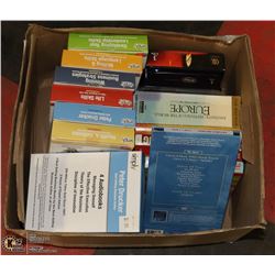 BOX OF AUDIO BOOKS ON SELF IMPROVEMENT