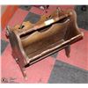 Image 1 : ANTIQUE WOOD MAGAZINE RACK