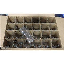 CASE WITH 24 BIG ROCK BEER GLASSES