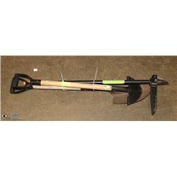 3 PIECE SET OF OUTDOOR GARDEN TOOL: TWO SPADES AND
