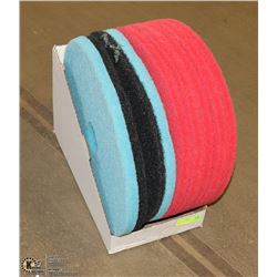 LOT OF NINE 20" FLOOR CLEANING PADS