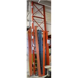 LOT OF PALLET RACKING INCLUDES 4 UPRIGHTS