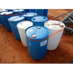 (6) 50 GALLON  PLASTIC BARRELS Miscellaneous