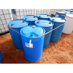 (6) 50 GALLON  PLASTIC BARRELS Miscellaneous
