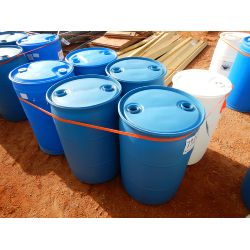 (6) 50 GALLON  PLASTIC BARRELS Miscellaneous