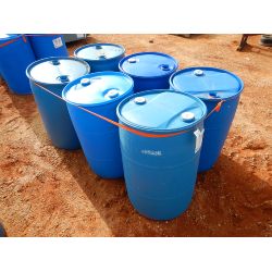 (6) 50 GALLON  PLASTIC BARRELS Miscellaneous