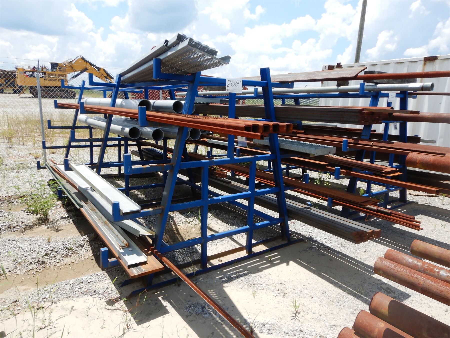 METAL RACK W/ MISC METAL Shop Equipment