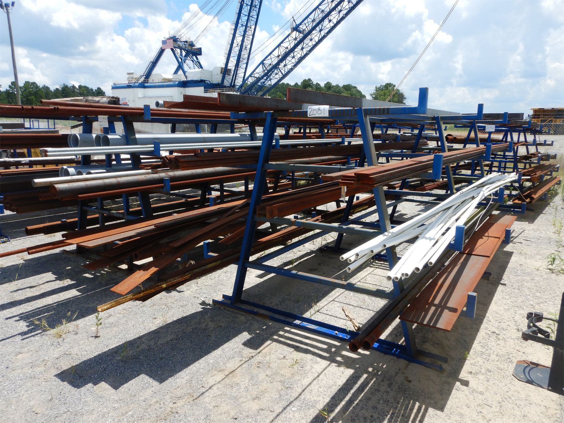 METAL RACK W/ MISC METAL Shop Equipment