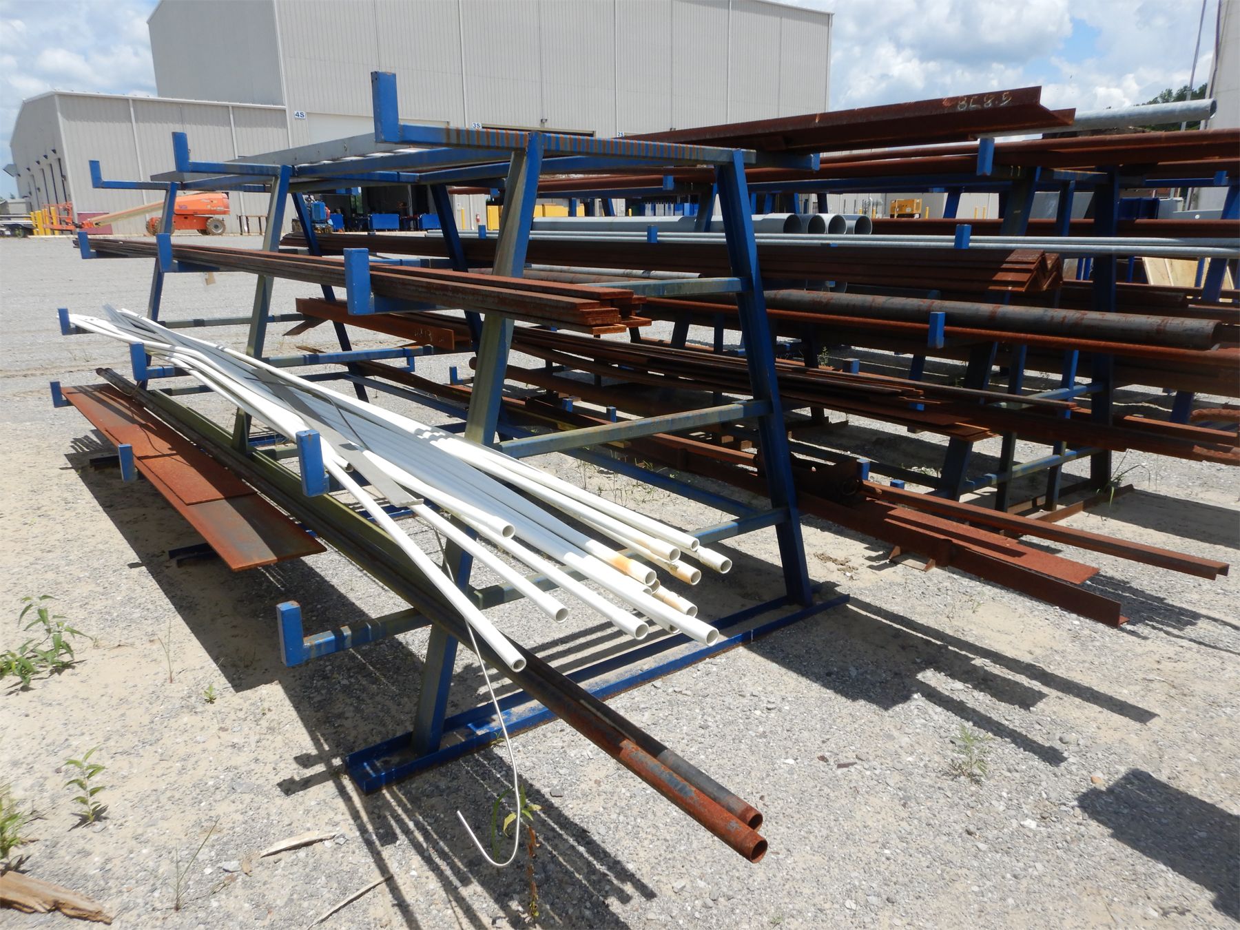 METAL RACK W/ MISC METAL Shop Equipment