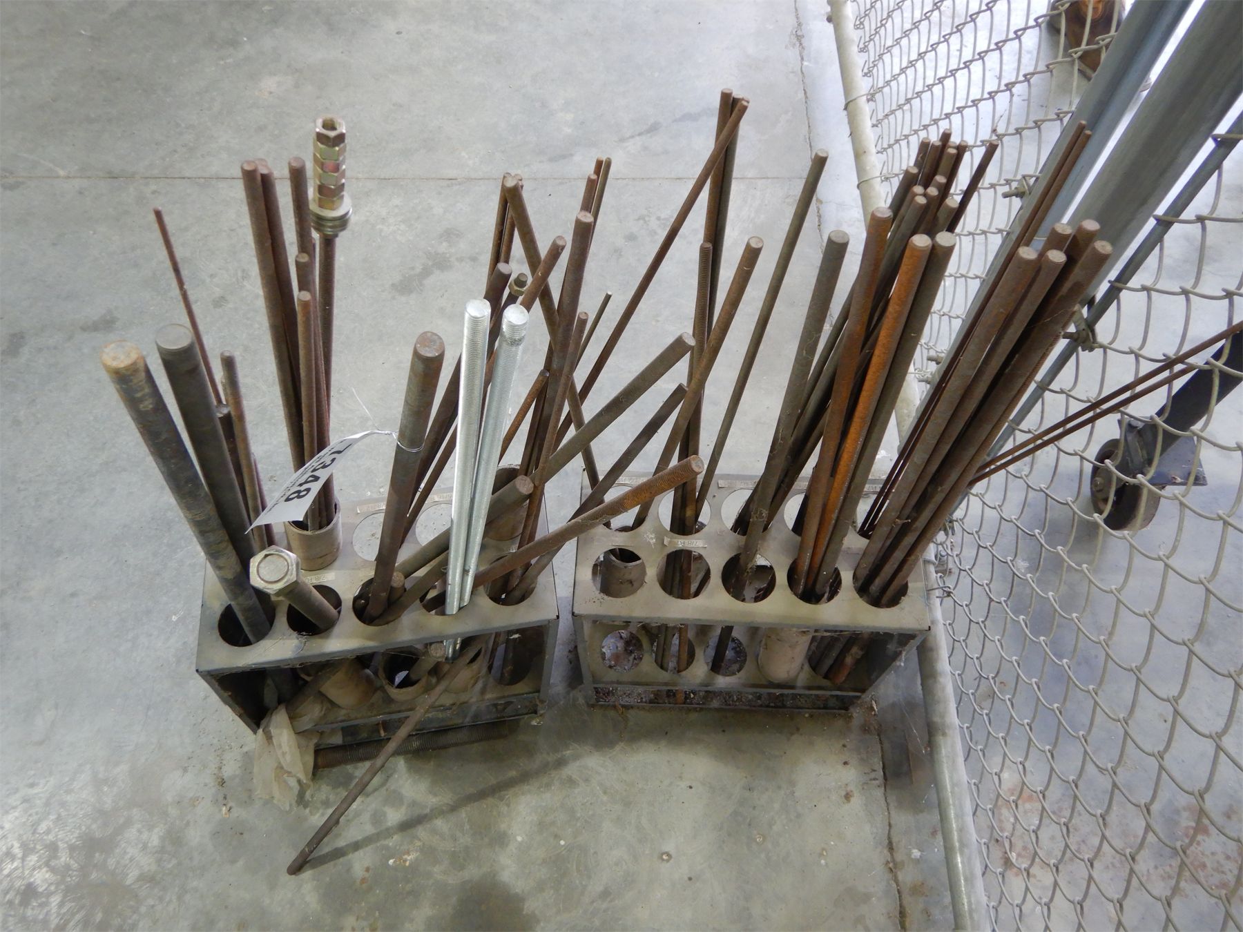Some Threaded Rod Racks All-Thread Rod Racks Shop Equipment - J.M. Wood Auction Company, Inc.