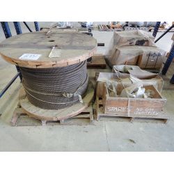 WIRE ROPE CABLE SPOOL W/ CLAMPS Shop Equipment