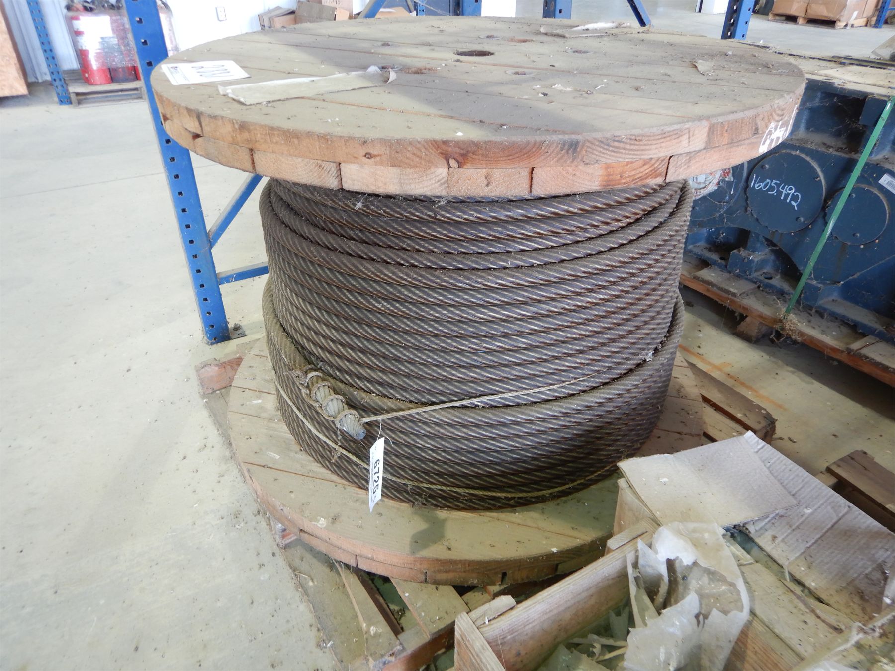 WIRE ROPE CABLE SPOOL W/ CLAMPS Shop Equipment