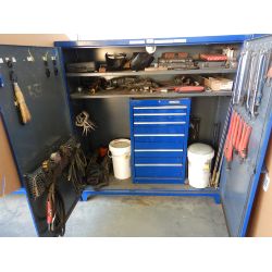 STRONGHOLD  STORAGE CABINET W/ WELDING TOOLS Shop Equipment