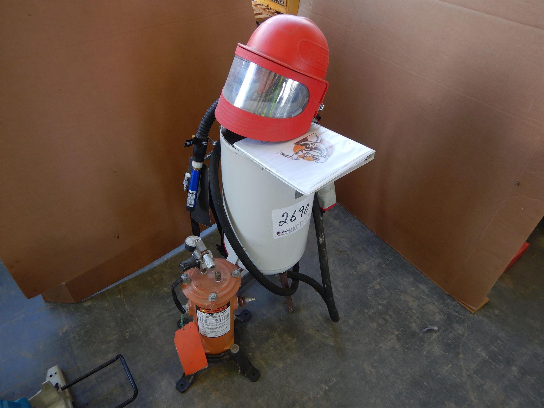 CLEMCO SANDBLASTING POT Shop Equipment J.M. Wood Auction Company, Inc.