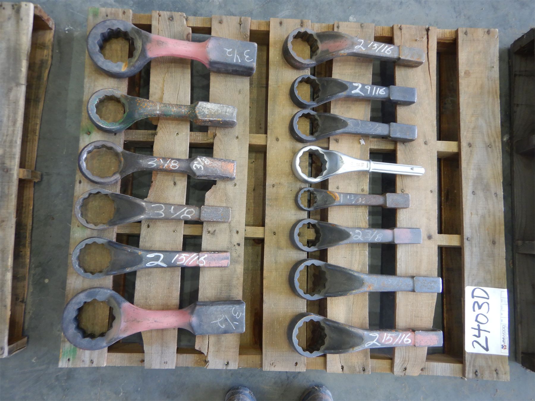 Assorted hammer wrenches 14 std Miscellaneous J.M. Wood Auction