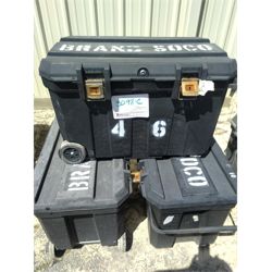 3 - Utility Storage Tote 18" x 34"L x 20 1/2" D Plastic Storage Boxes Miscellaneous