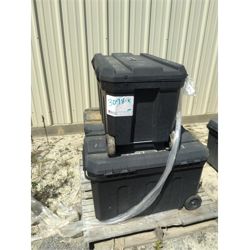 3 - Utility Storage Tote 18" x 34"L x 20 1/2" D Plastic Storage Boxes Miscellaneous