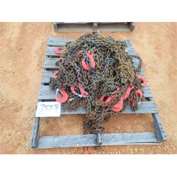 (1) PALLET OF MISC CHAIN W/HOOKS Miscellaneous