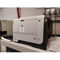 Office printers, (3) Hewlett Packard HP Laserjet P3015, (1) Canon LBP-6780-DN Miscellaneous