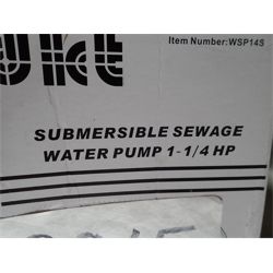 1- 1/4 HP SEWAGE WATER  SUBMERSIBLE PUMP Miscellaneous